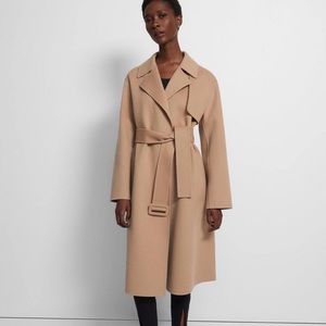 Theory Wrap Trench Oaklane DF Wool Cashmere Coat